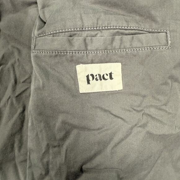 Pact Men's Boulevard Brushed Twill Blazer Gray Organic Cotton Size Large - Picture 6 of 10